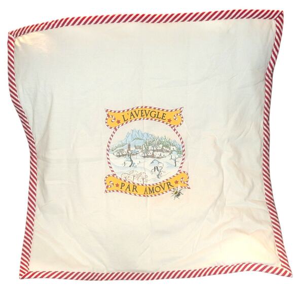 Gucci L'Avevgle Par Amovr baby blanket 2 Sided Winter Scene 80cm X 80cm New - Picture 1 of 6